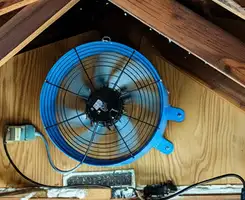 attic fan services with installed attic ventilation fan system in Aurora, IL
